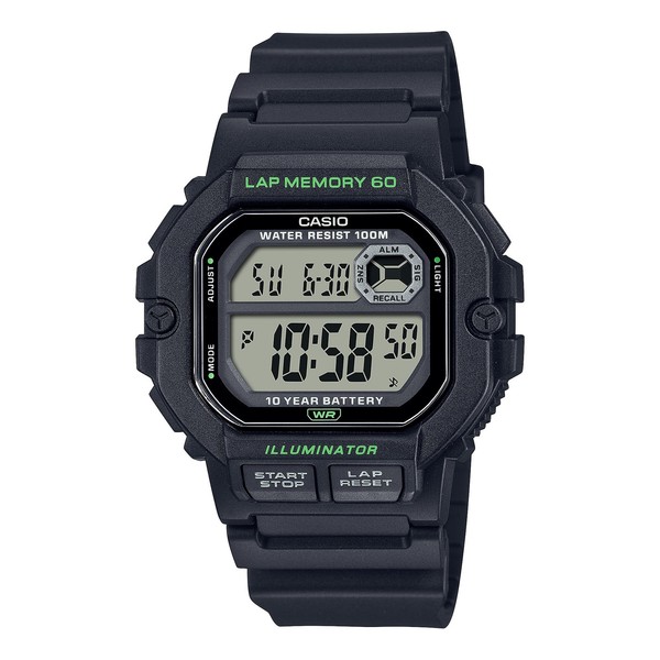Uhr Casio WS-1400H-1AVCF Silikon Schwarz Chrono Alarm Dual Time Sub 100Mt-image