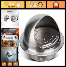 4" Stainless Steel Dryer Vent Cover - Auto-Open Wall Vent for Easy Installation