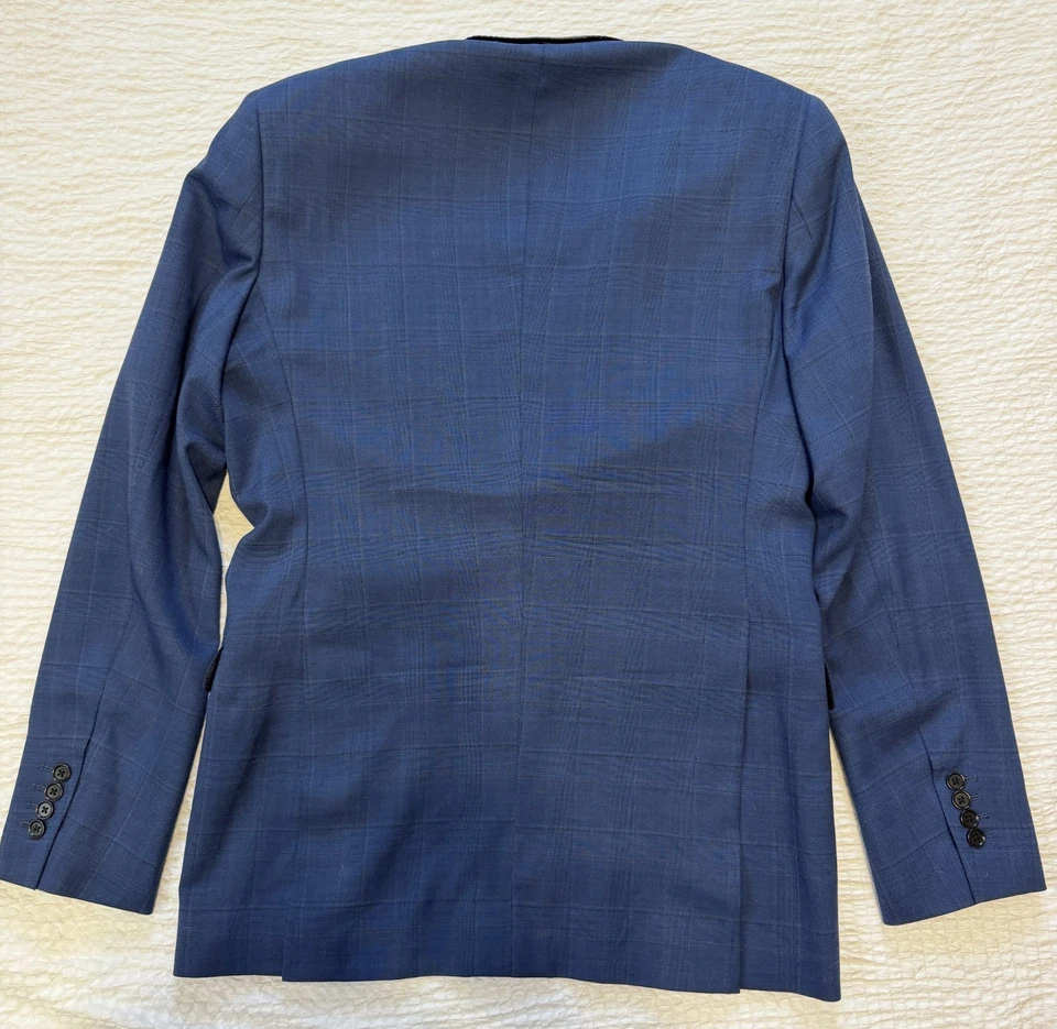 Hawes & Curtis Sartorial Super 100's Wool Blazer 42R EU52 Slim Fit Blue - Image 2 of 4