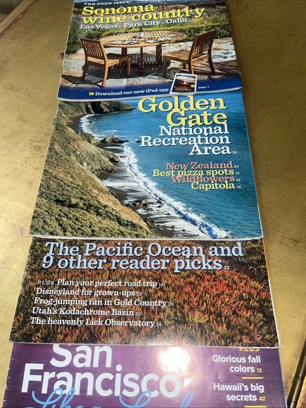 AAA Via Magazines (Lot of 4 2014 2015 Sonoma Golden Gate Pacific Ocean  S F