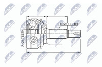 Gelenksatz Antriebswelle NTY NPZ-TY-065 FüR Yaris Toyota VVT NSP90_ NSP90R Vvti