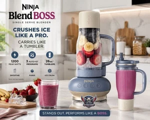 Ninja BlendBoss Single Serve Blender 1200W Smoothie Maker 26oz Tumblers Auto-iQ