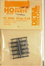 Detail Associates FC6209 HO Delrin Bracket style grabs (1 set of 16)