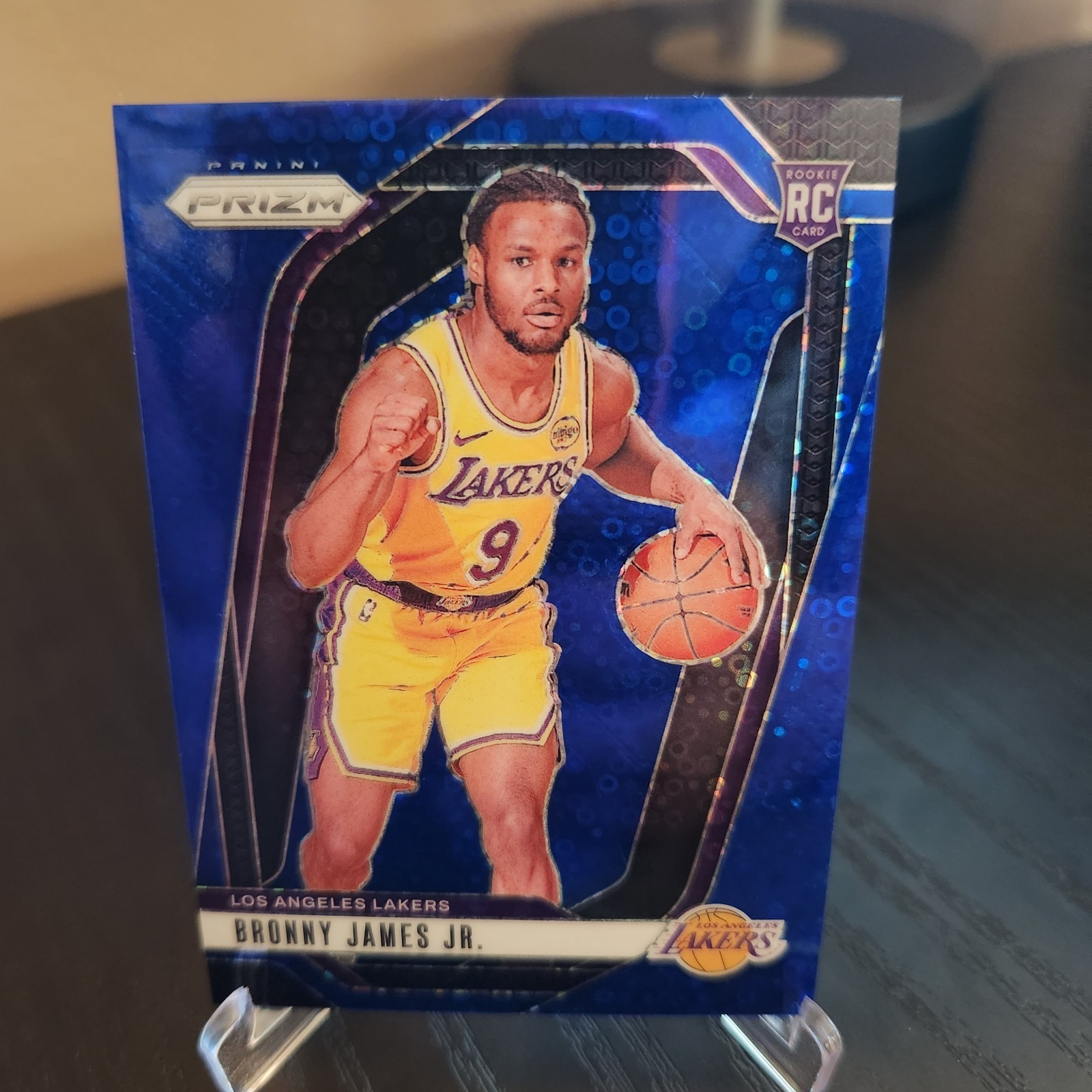 2024-25 Panini Prizm Fast Break Lakers Bronny James Jr. Blue Disco /150 (#243)