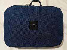 Ted Baker Mens Blue Toiletry Wash Bag EMPTY