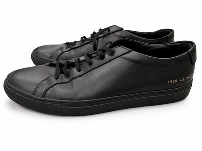 Common Projects Achilles Low 1528 Black Leather Sneakers Men s EU 43 US 10