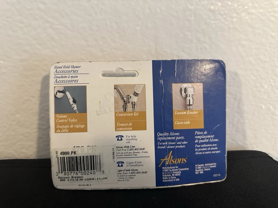 Aspirador de ducha universal Alsons 4900PK cromado Foto 2 de 4