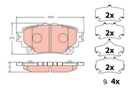Bremsbelagsatz Scheibenbremse Hinterachse FüR Toyota Lexus Bz4X Corolla Cross