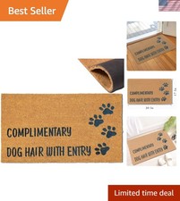 30x18 Funny Dog Hair Coir Doormat - Stylish Outdoor  Indoor Welcome Rug
