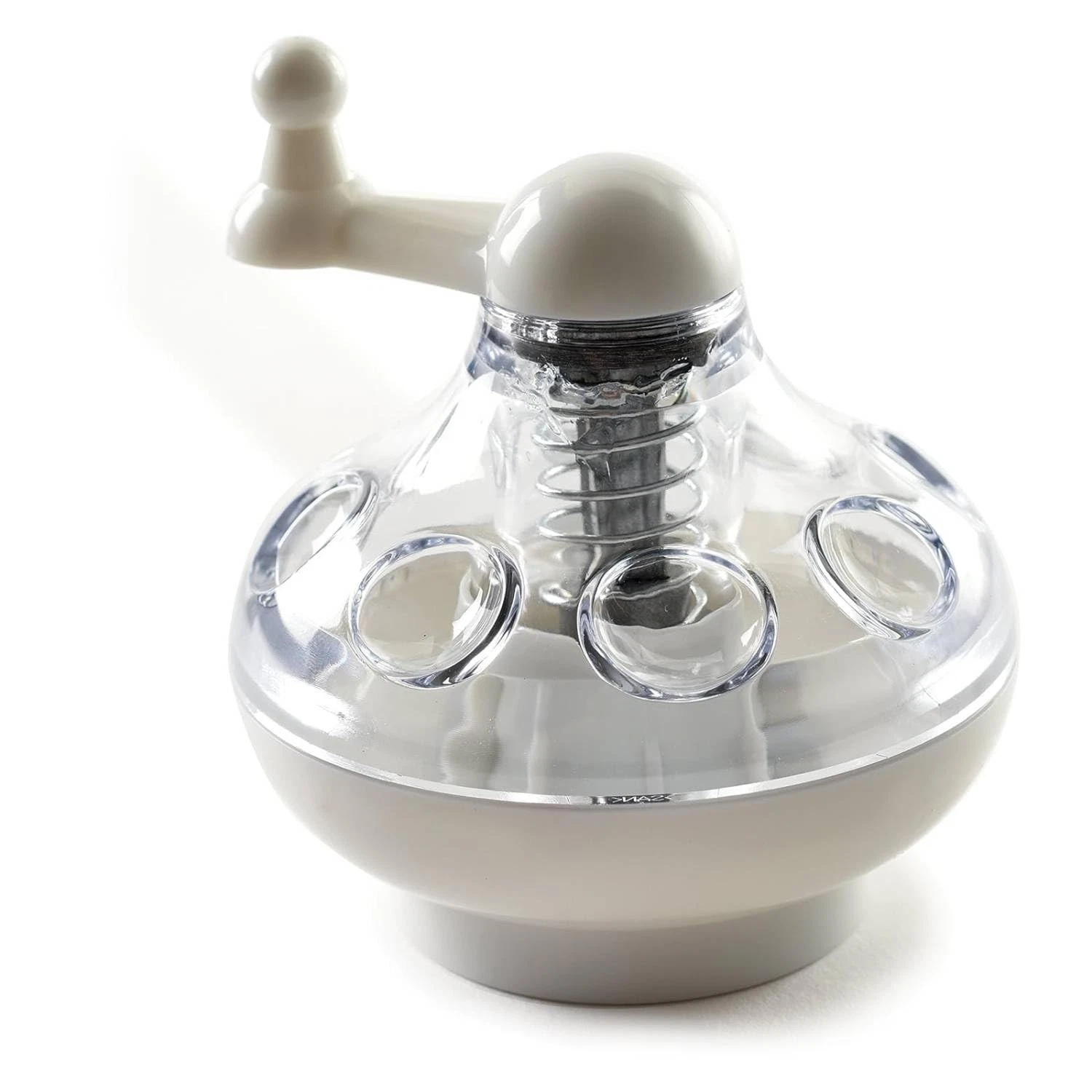 White Nutmeg Grinder 3.5 Inch Stainless Steel Crank Handle Easy Turn Mill
