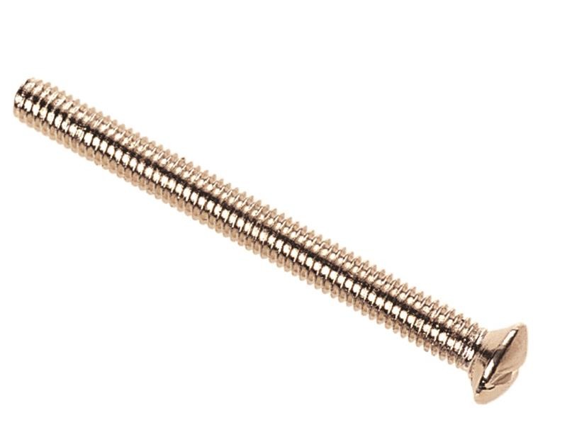 Dencon Nickel Plated Switch/Socket Plate Screws 3.5x38mm (10 Pack)
