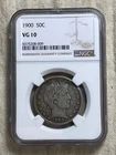 1900 Barber Half Dollar 50c NGC VG10 Nice Original Type Coin