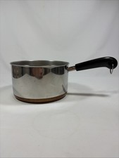 Vtg. Revere Ware Stainless Steel w/Copper Bottom 4 qt. No Lid