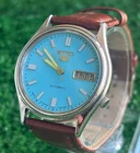 Original Seiko 5 Automatic || Sky Blue  Dial || Men's Vintage Watch ||