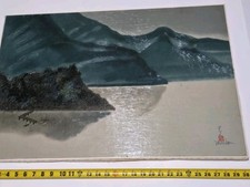 Original Painting On Canvas By David Lee Landscape Seascape Boats Scene OOAK
