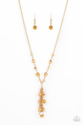 ***OIL SPILL***Cosmic Charisma Gold Necklace Paparazzi New