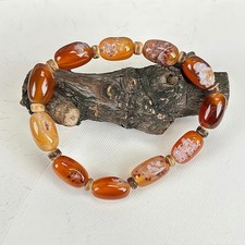 Christmas Gift Natural Agate Roung Bead Bracelet/Genuine Gemstone Bracelet