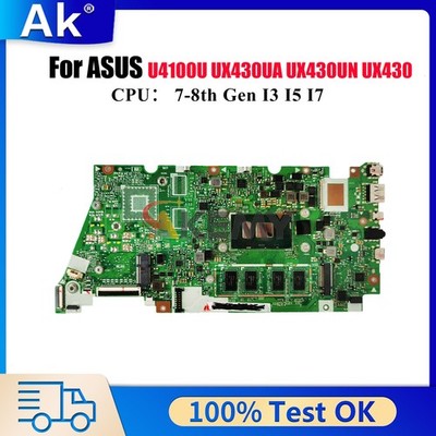 UX430UA Laptop Motherboard For ASUS U4100U UX430UN UX430UQ Mainboard W/CPU