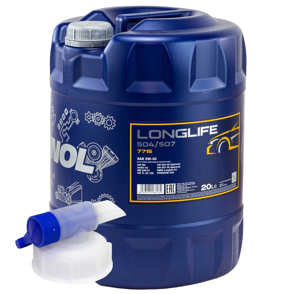 Motoröl Motor Öl MANNOL 5W30 Longlife API SN 20 Liter mit Auslasshahn Motorenöl - Bild 2 von 4