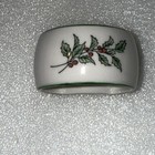 NIKKO 10 Christmastime Happy Holiday Porcelain Napkin Rings Japan Crazing — photo 4