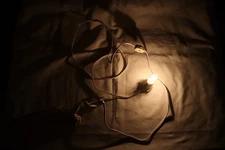 6 Foot Single Bulb Socket Light Cord Christmas Villages Plastic Tabs Roll Switch