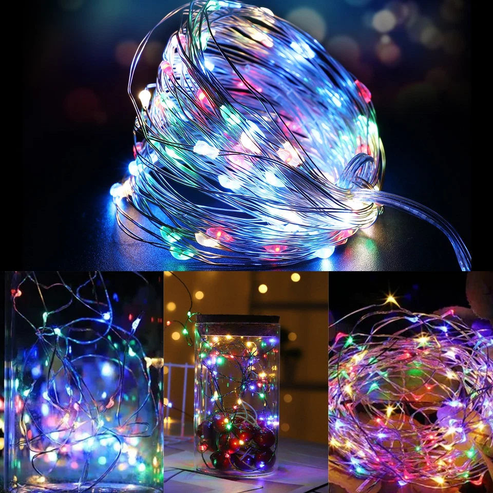 20/30/50/100 LED Battery Micro Rice Wire Copper Fairy String Lights Party Lamp - Image 4 of 4