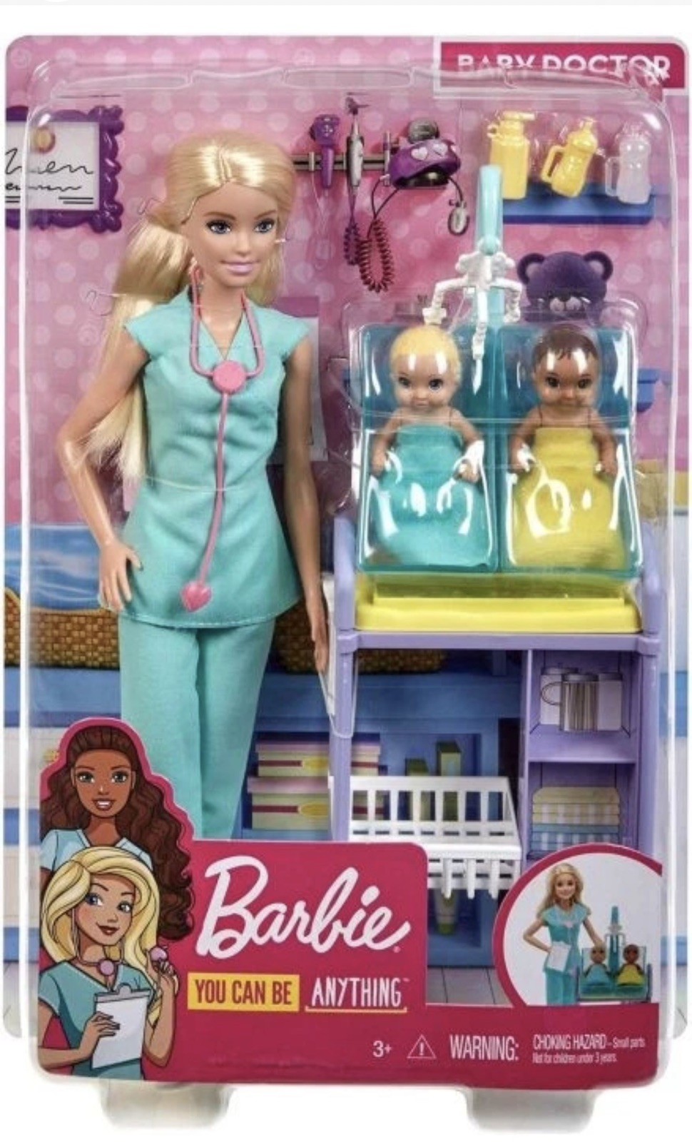 Barbie Careers Baby Doctor Playset with Dolls You Can Be Anything GKH23 New