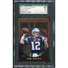 2004 Topps Chrome Football Ring of Honor Insert #RH-38 Tom Brady Patriots SGC 10
