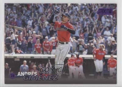 2023 Topps Stadium Club Purple Foil 67/75 Andres Gimenez Andrés Giménez #81 0c2