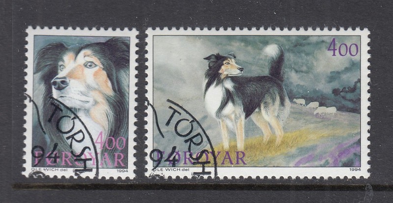 Faroe Islands #266-267 Sheep Dogs Issue (Used) Nice