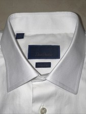 DAVID DONAHUE MENS REG-FIT-MICRO DOBBY FRENCH CUFF DRESS SHIRT SZ 16/34-35 $165