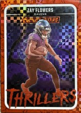 2025 Panini Rookies & Stars Zay Flowers Thrillers Prizm Ravens Football Card #12