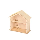 DIY Wooden House Kit Build and Paint Paintable Wood Cabin Educational Toy