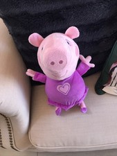 Just Play Peppa Pig Plush Pink Purple Dress Stuffed Animal Toy 12  