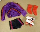 Roller Skating Ken Jacket, Shorts, Socks, Skates vtg Mattel 1980 80s