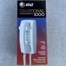 VINTAGE AT T TRADITIONAL 1000 TELEPHONE WALL MODEL / TOUCH TONE Works