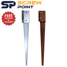 DRIVE IN POST SPIKE Fence Post Support Anchor Holder | VARIOUS SIZES