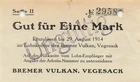 Vegesack-Bremer Volcano-1 Mark-1914-Series II
