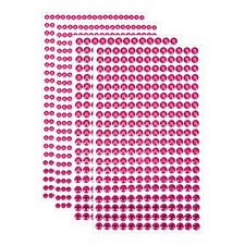 1394Pcs 4mm/6mm Self-Adhesive Rhinestone Stickers for Craft 4 Sheet Rose