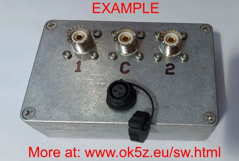 KIT 2:1 1.8-50MHz Interruptor de Antena Remoto Hágalo Usted Mismo Barato KIT SO-239 Foto 3 de 4