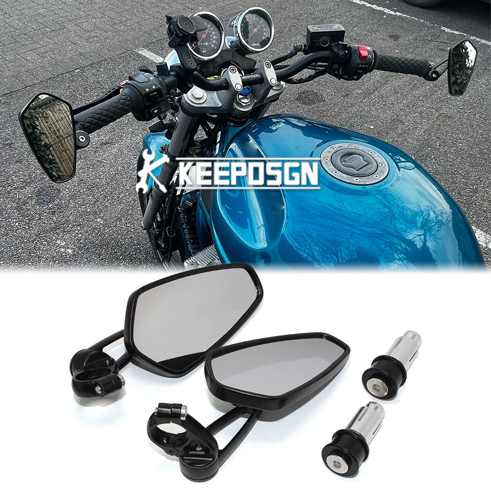 Espelhos retrovisores de extremidade de barra 7/8" para Ducati Monster 696 796 900 1100 959 Panigale - Imagem 2 de 4