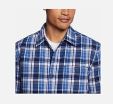 Weatherproof Vintage Men’s Fleece Shirt Jacket, Blue, Medium