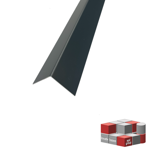 Alu-Winkel 40x40x1,5 Mm – 3000 Mm, Anthrazitgrau RAL7016, Einseitig Beschichtet, Für Innen & Außen