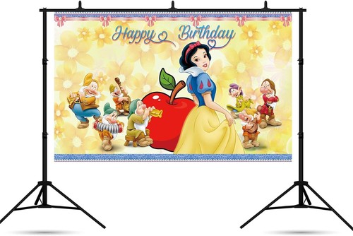 Princess Backdrop for Snow White Theme Birthday Party Supplies 5X3Ft Snow White - Picture 6 of 11
