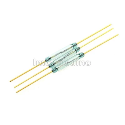 MARKENLOS 5PCS MKA-14103 Gold Tone Leads Glass N/O SPST Reed Switches 10-15AT 2X14mm NEW