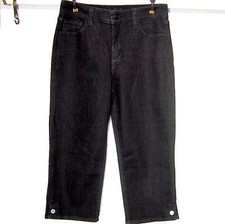 NYDJ-NOT YOUR DAUGHTER'S JEANS DIAMOND NWOT 4 LIFT TUCK TECHNOLOGY BLACK CAPRI