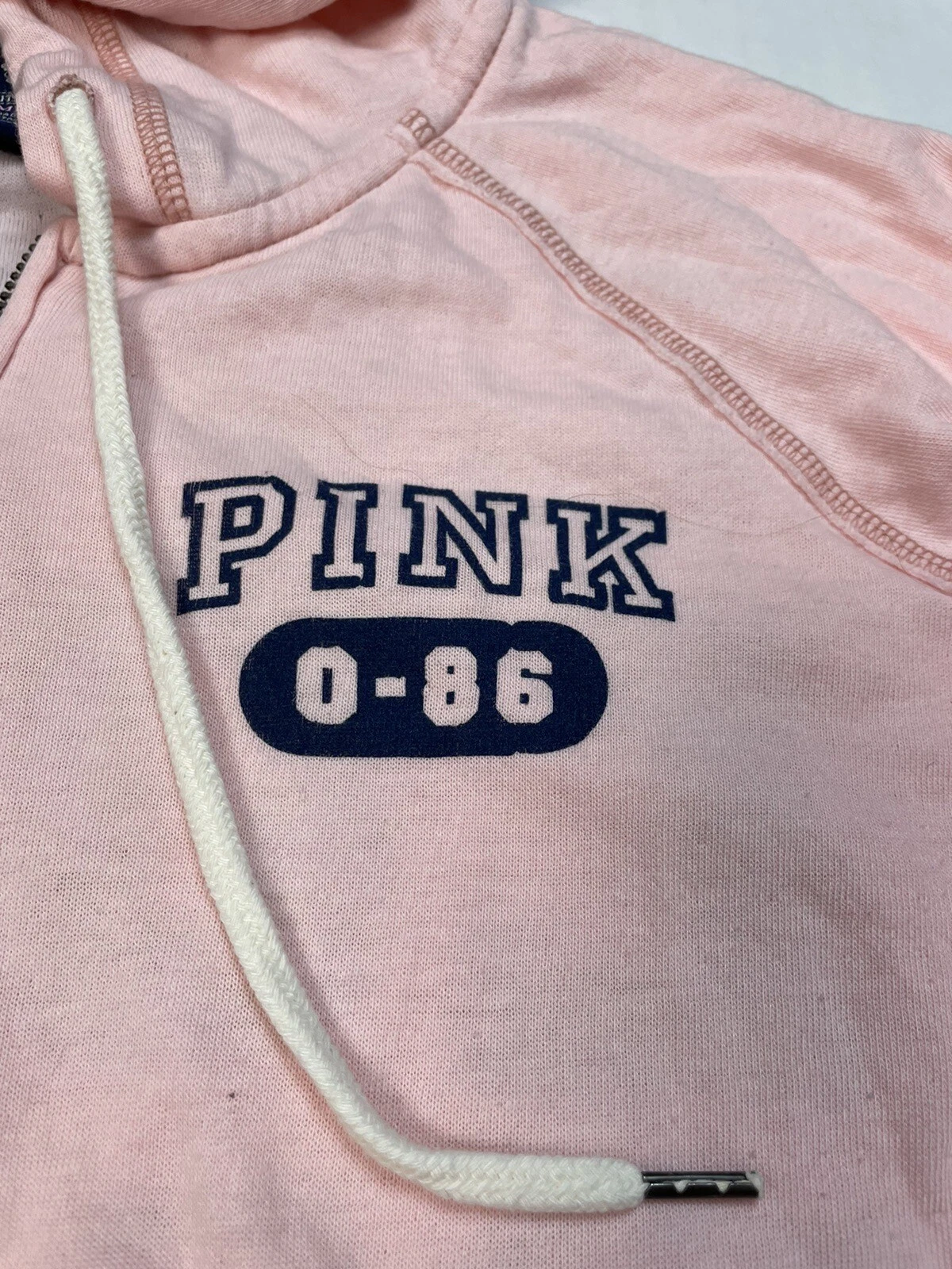 UNDERCOVER Felpa con cappuccio rosa Victoria Secret cerniera intera taglia media