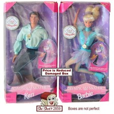 Barbie Ken Olympic Skater Barbie & Ken Dolls Vintage 1997 damaged box