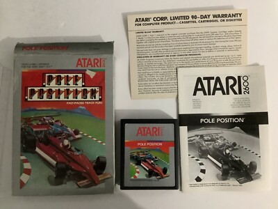 Jeu Pole Position Sur Atari 2600, Boîte Et Notice Incluses, édition Red Label PAL