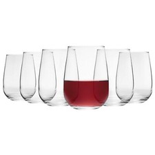 6x LAV Gaia Extra Large Stemless Wine Glasses Red White Drinking Gift Set 590ml